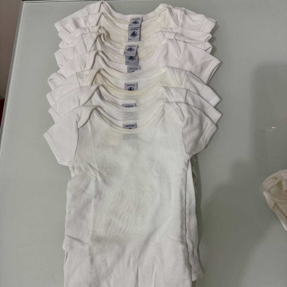 petit bateau lot of 8 undershirts